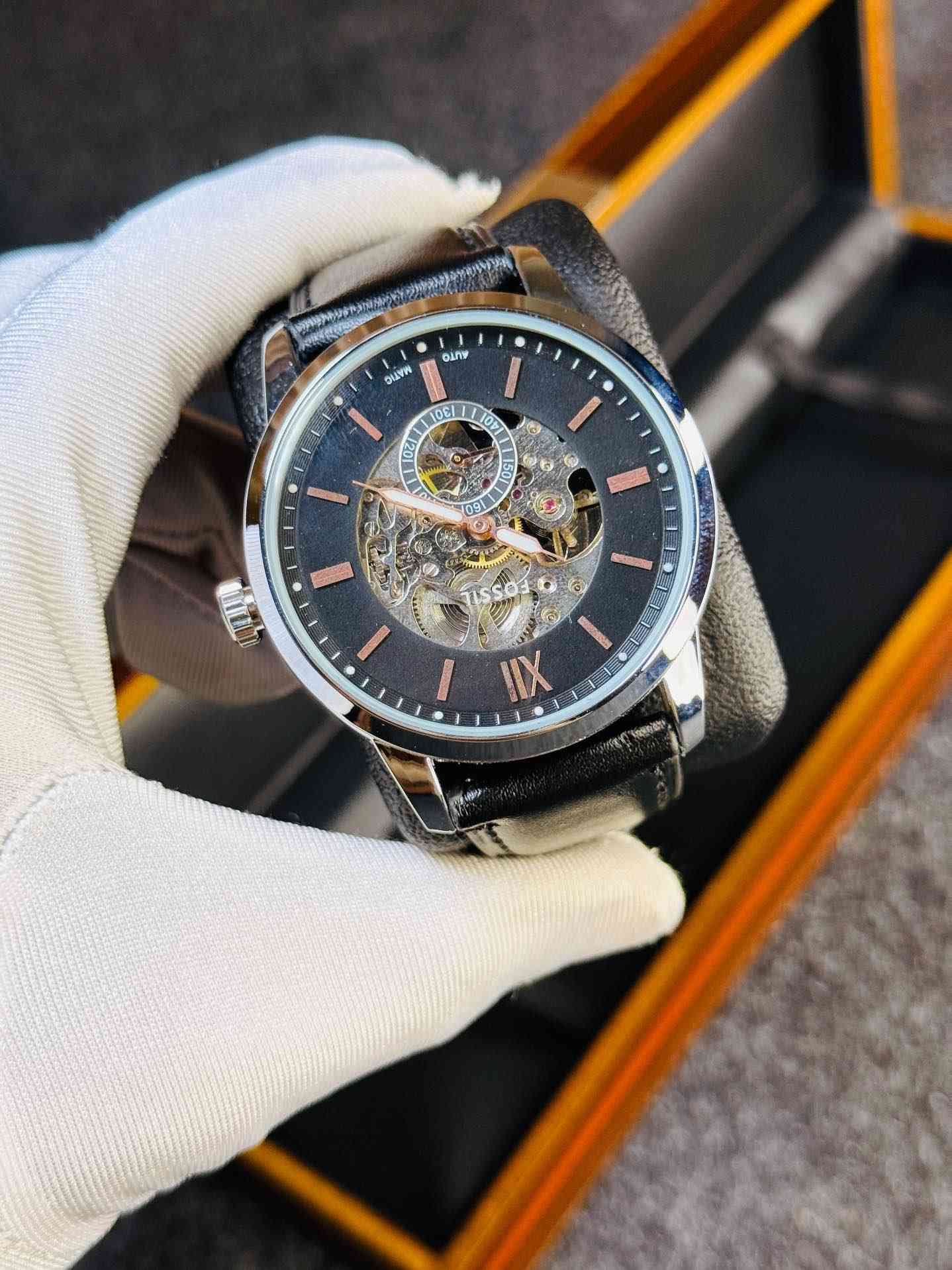 Fossil Townsman Skeleton Dial Automatic Men's Watch